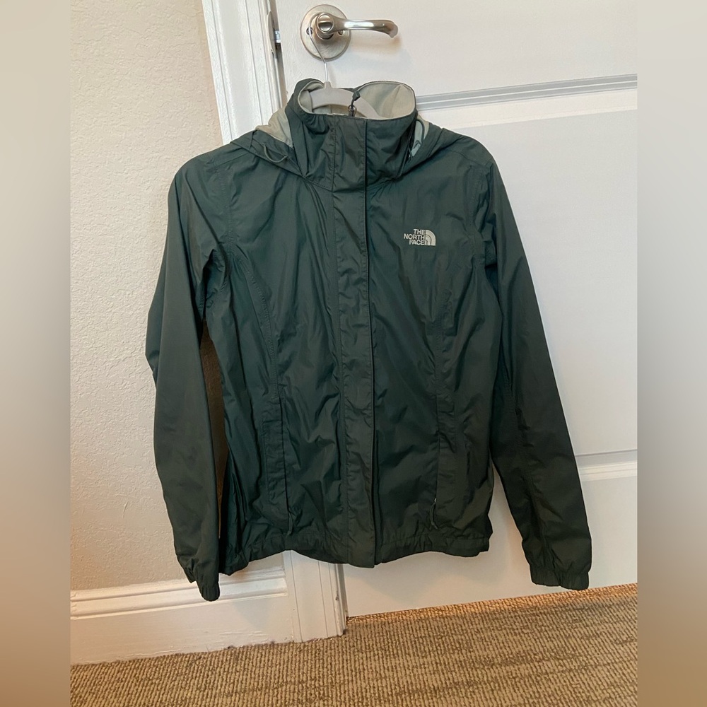Hunter Green North Face Women’ Rain Jacket, Size Small